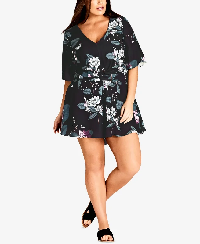 Best Bargains City Chic Trendy Plus Size Cutout Back Romper