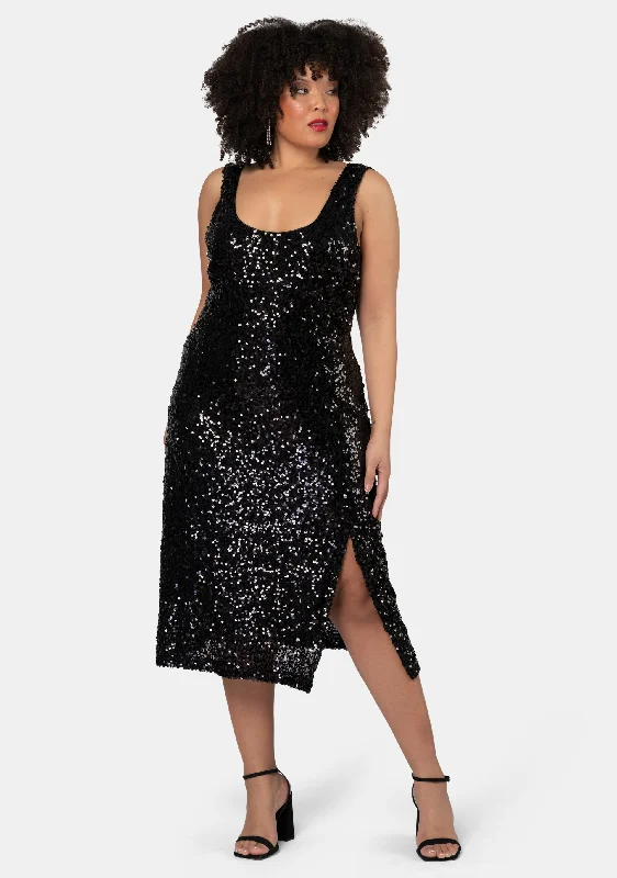New Markdowns Desired Midi Sequin Dress