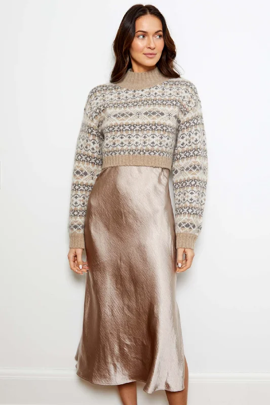 Huge Discounts Lou Combo Sweaterdress