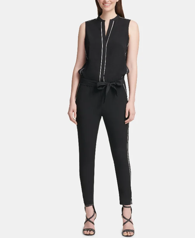 Exclusive Access DKNY Belted V Neck Jumpsuit