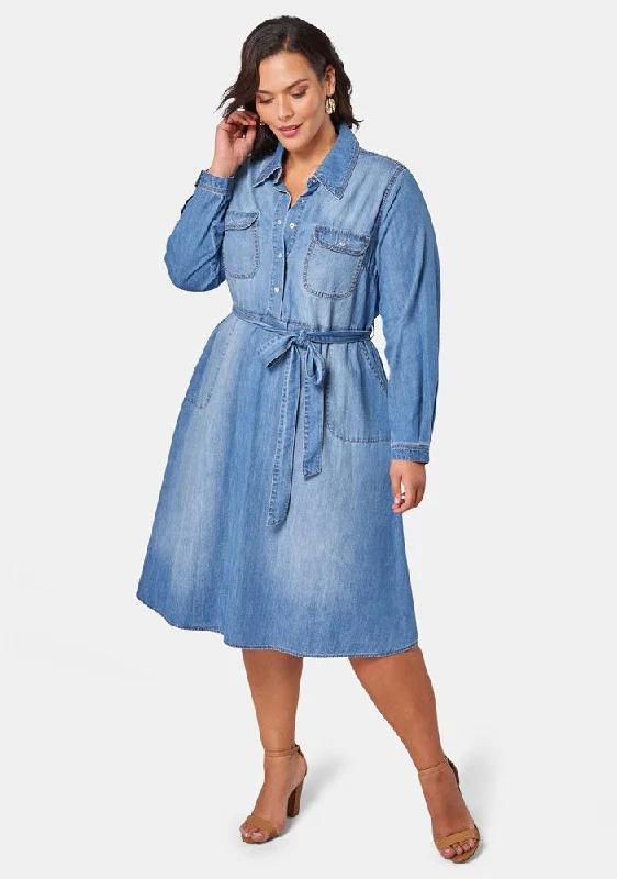 Huge Discounts Dolly Denim Shirt Dress