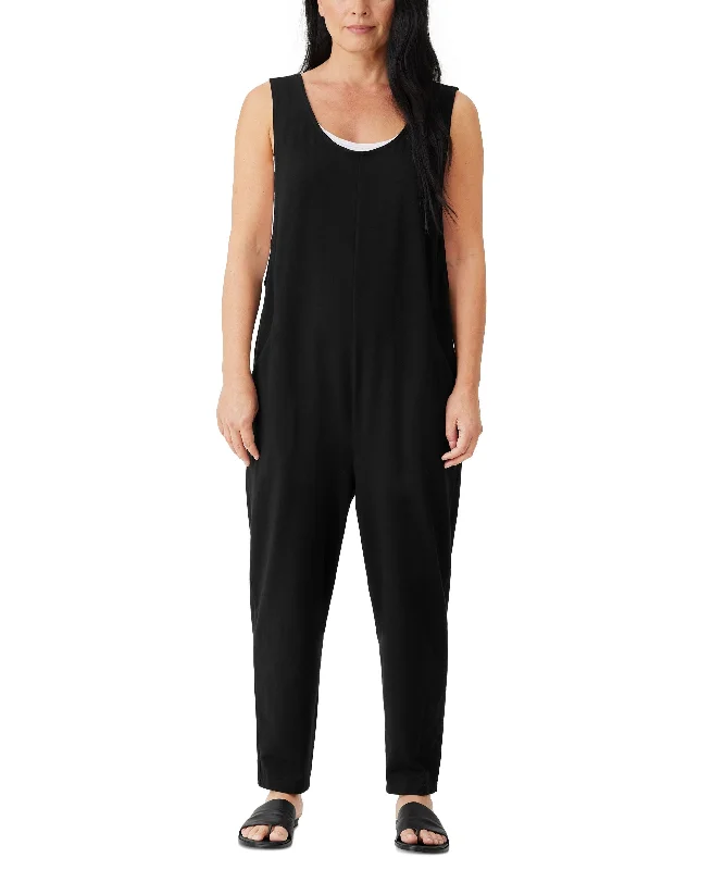 Quick Sale Eileen Fisher Womens Slouchy Cropped Jumpsuit