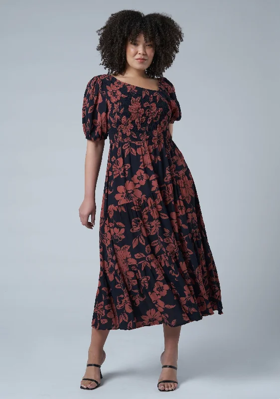 Midnight Madness Ella Asymmetric Midi Dress