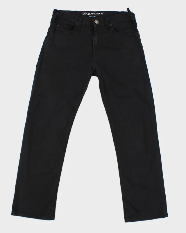 Major Savings Emporio Armani Black Straight Leg Jeans - W31 L30