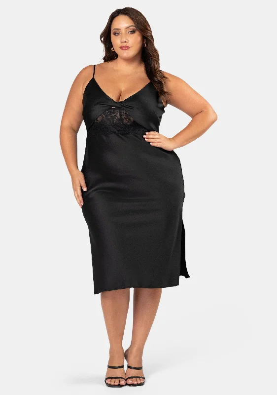 Special Price Enemy Slip Midi Dress
