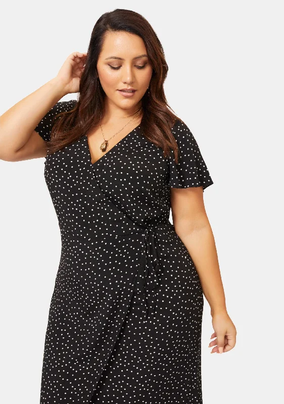Limited Time Eva Printed Wrap Dress
