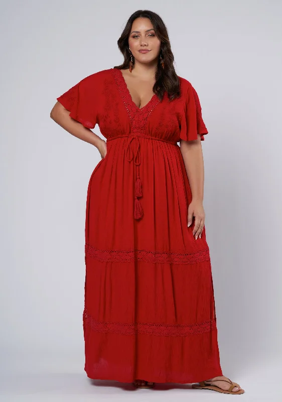 Super Deal Floating Clouds Maxi Dress