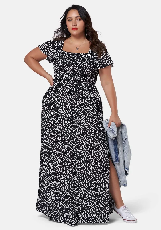 Flash Sale Getting Down Print Maxi Dress
