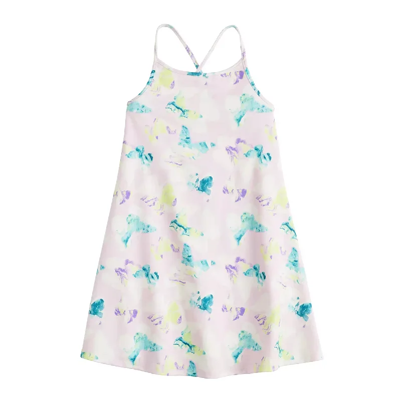 Sale Event Girls Jumping Beans® Purple Butterfly Patterned Active Dress