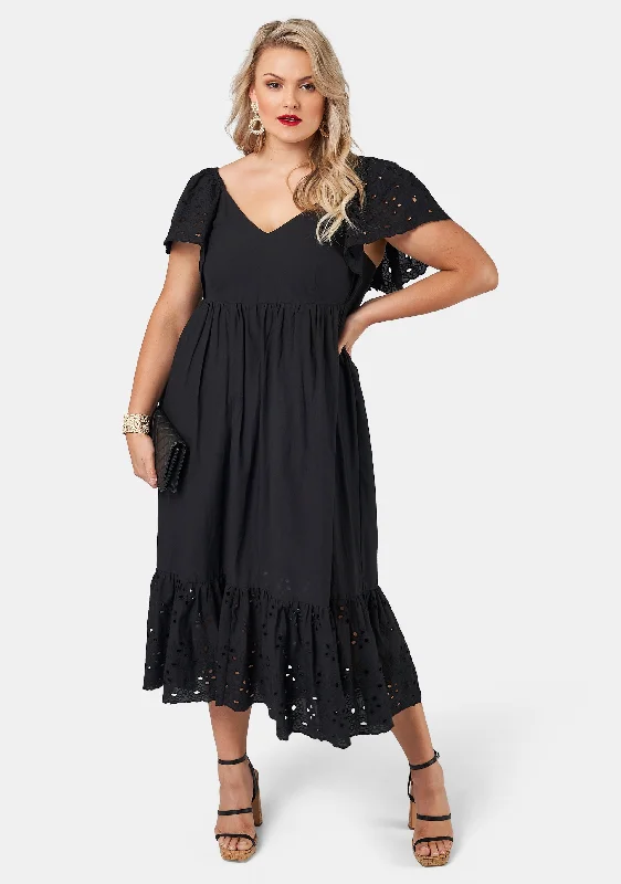 Season Finale Sale Girlz Broderie Maxi Dress