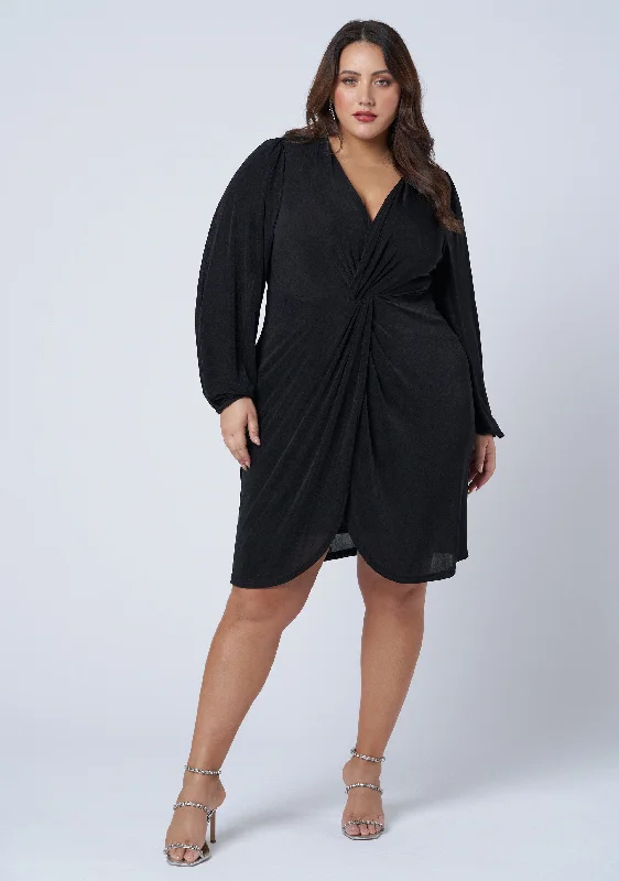 Act Fast Goddess Twist Front Dress