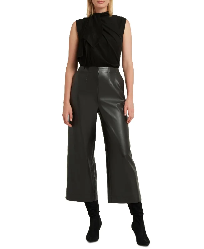 Inventory Reduction H Halston Womens Faux Suede Jumpsuit