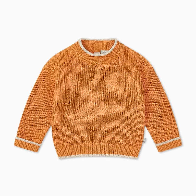 Overstock Sale High Neck Chunky Knit Jumper - Mustard