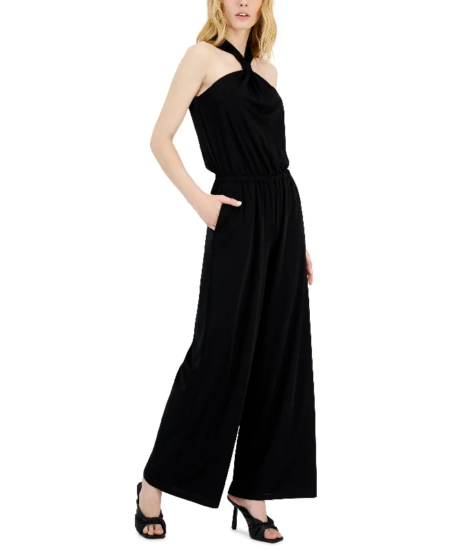 Online Exclusive INC International Concepts Petite Knot Front Jumpsuit