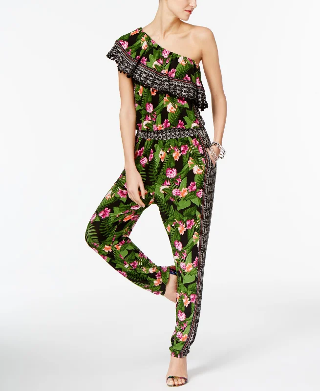 Big Discounts INC International Concepts Petite Printed One Shoulder Jumpsuit