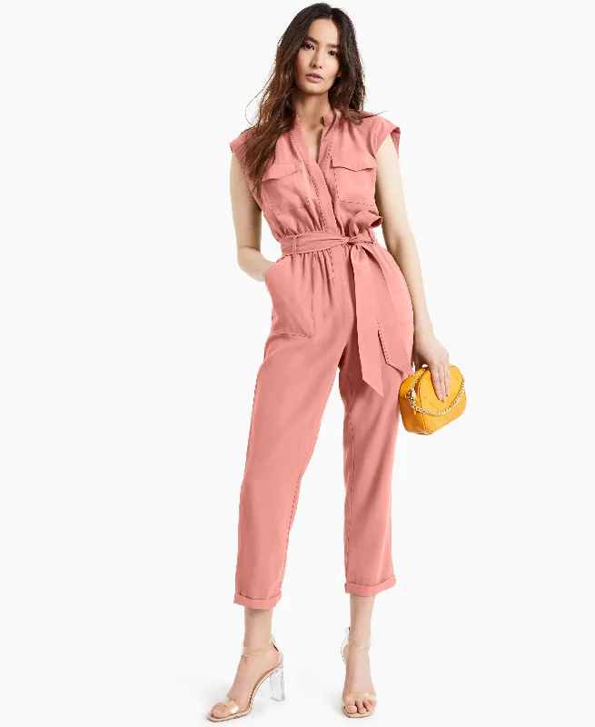 Blowout Deals INC International Concepts Womens Belted Jumpsuit