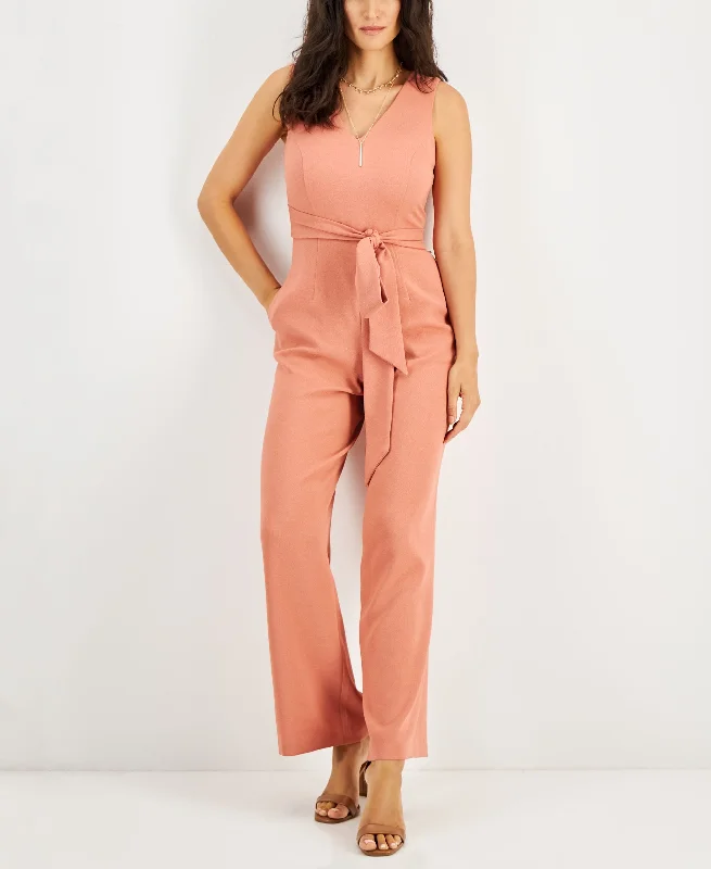 Deep Discounts INC International Concepts Women's V-Neck Belted Jumpsuit