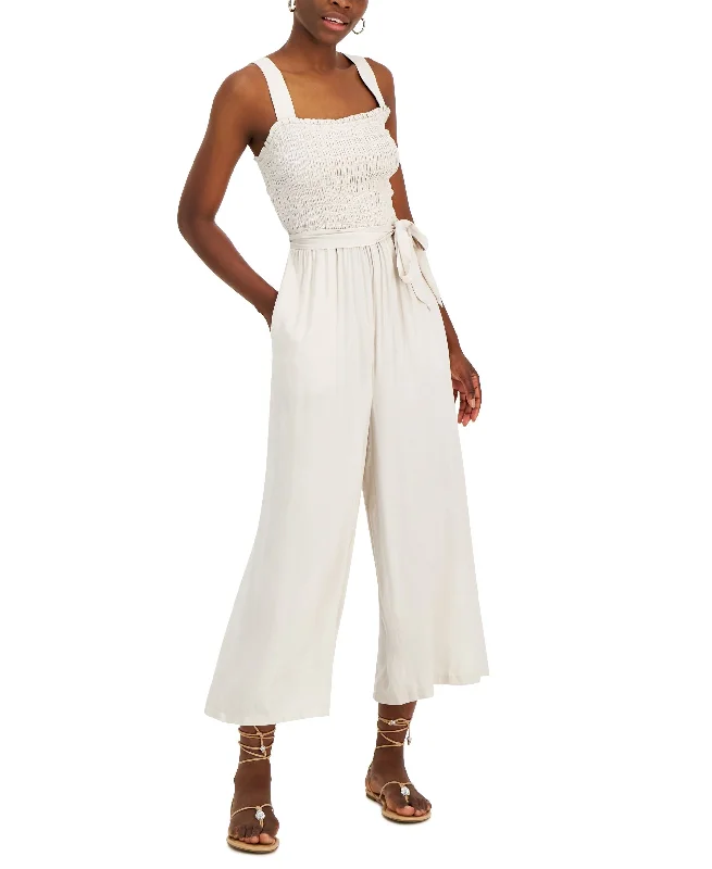 Seasonal Sale International Concepts Womens Smocked Bodice Jumpsuit