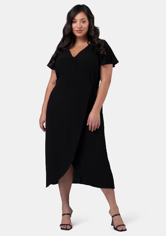 Special Offer Irene Wrap Midi Dress