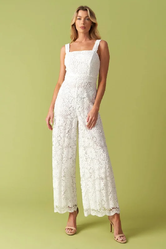 Super Sale IT'S ALL BEEN DONE WOVEN LACE JUMPSUIT