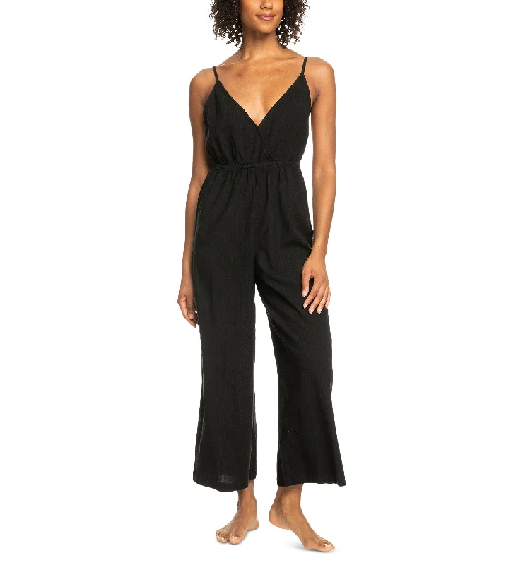 Limited Time Offer Juniors' Never Ending Summer Flare-Leg Jumpsuit