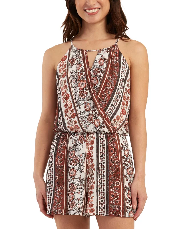Quick Sale Juniors' Printed Sleeveless Romper