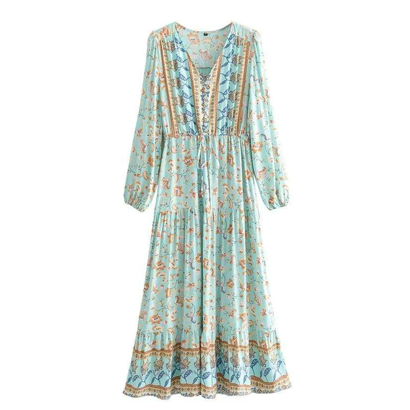 Discount Mania Laurentia Long Sleeve Boho Dress