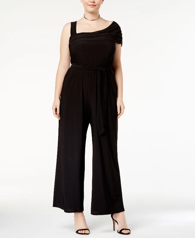 Special Discount Love Squared Trendy Plus Size One Shoulder Jumpsuit