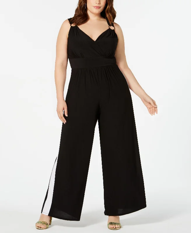Get It Before It’s Gone Love Squared Trendy Plus Size Side Stripe Jumpsuit