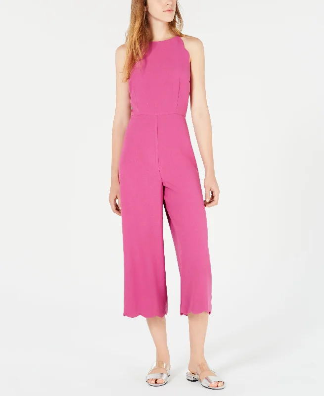 Price Smash Maison Jules Scalloped Halter Jumpsuit