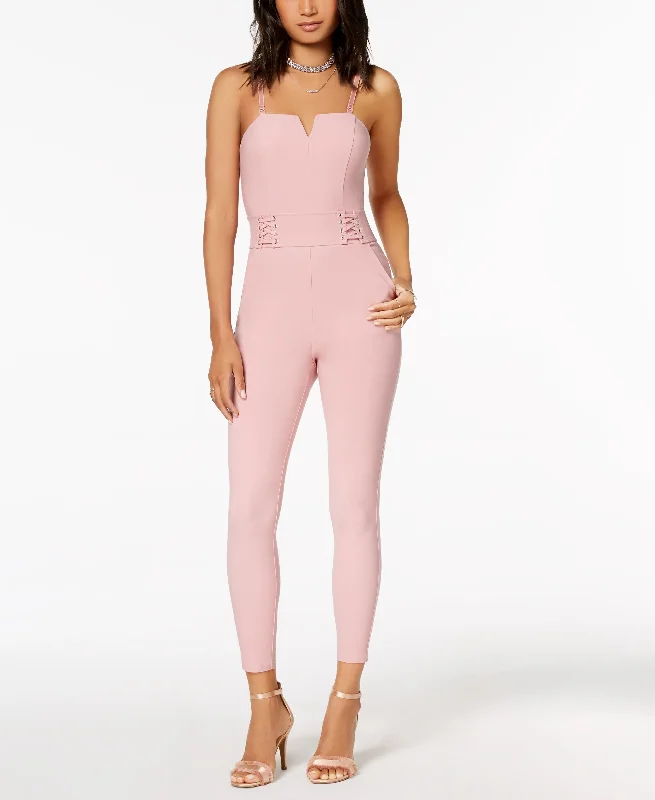 Overstock Material Girl Juniors Lace Up Fitted Jumpsuit