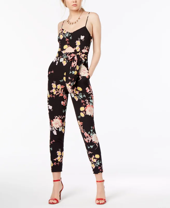 Limited Edition Material Girl Juniors Printed Cutout Jumpsuit