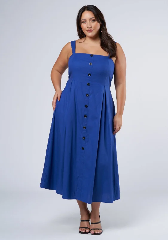 Mega Deal Mia Button Through Midi Dress