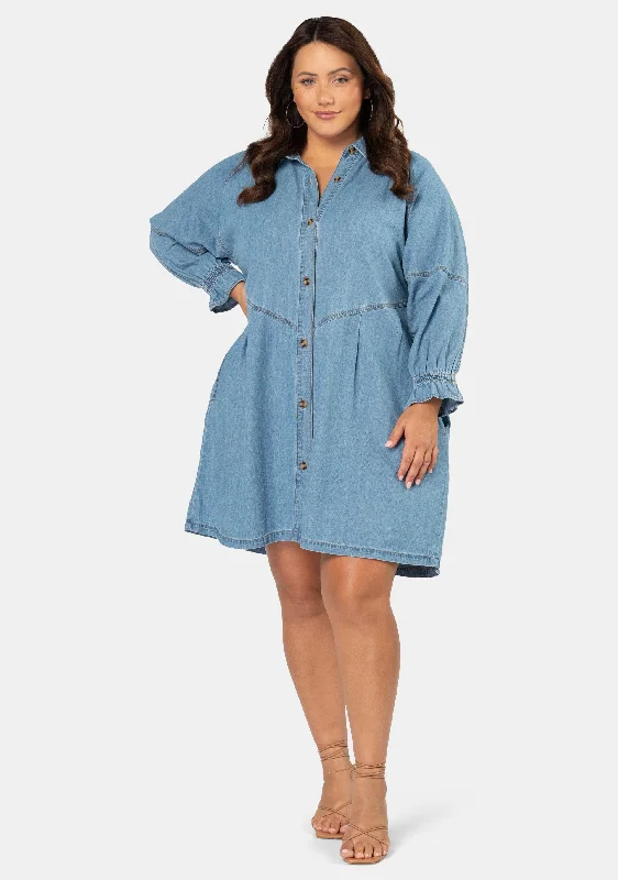 Bonus Savings Mina Denim Mini Dress