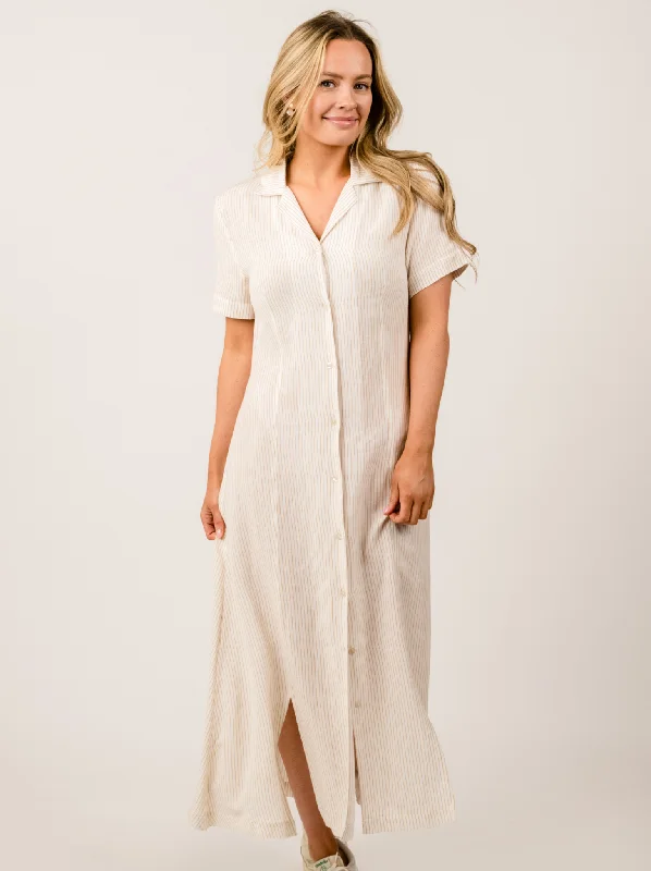 White/Tan Stripe