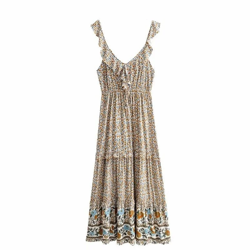Discount Extravaganza Nena Maxi Dress in Yellow