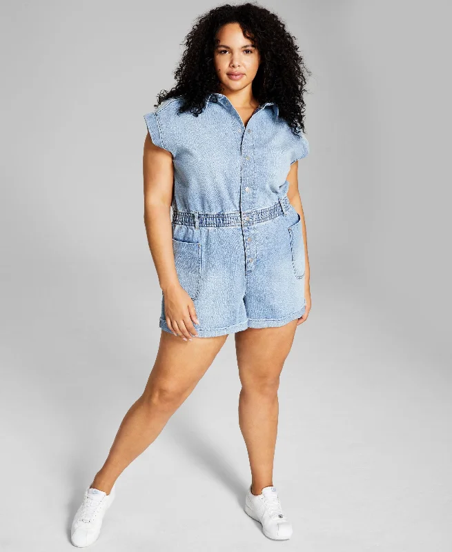 Price Drop Alert Now This Trendy Plus Size Denim Romper