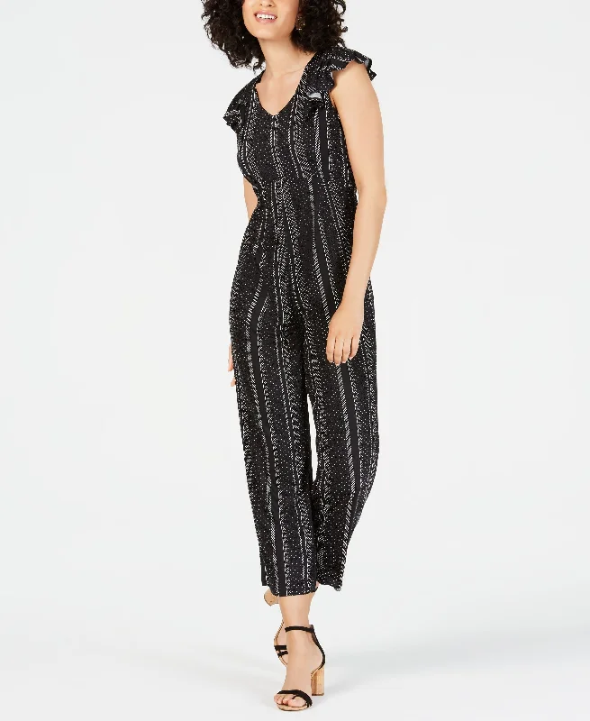 Year-End Clearance NY Collection Petite Flutter Sleeve Jumpsuit