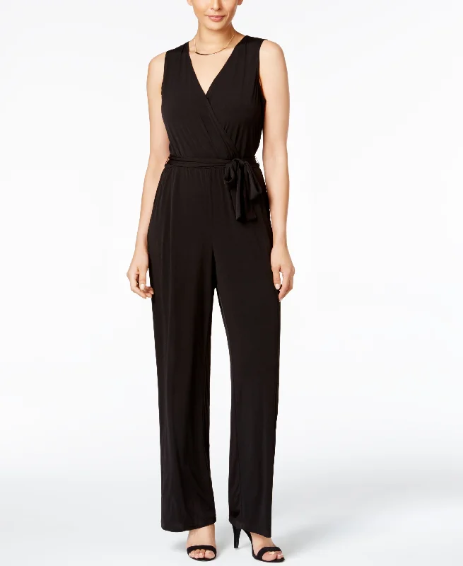Exclusive Preview Petite Surplice Belted Wide-Leg Jumpsuit