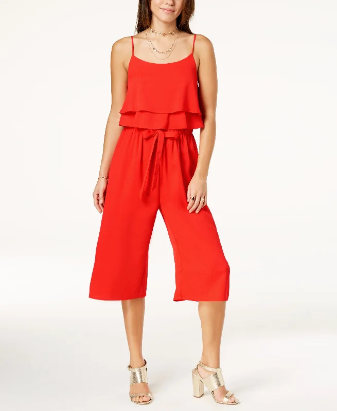 Online Specials One Clothing Juniors Ruffled Popover Jumpsuit