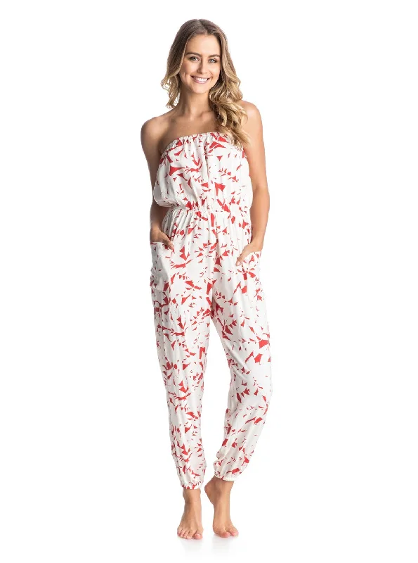 Limited Availability Roxy Junior'S Funnel Of Love Printed Woven Romper