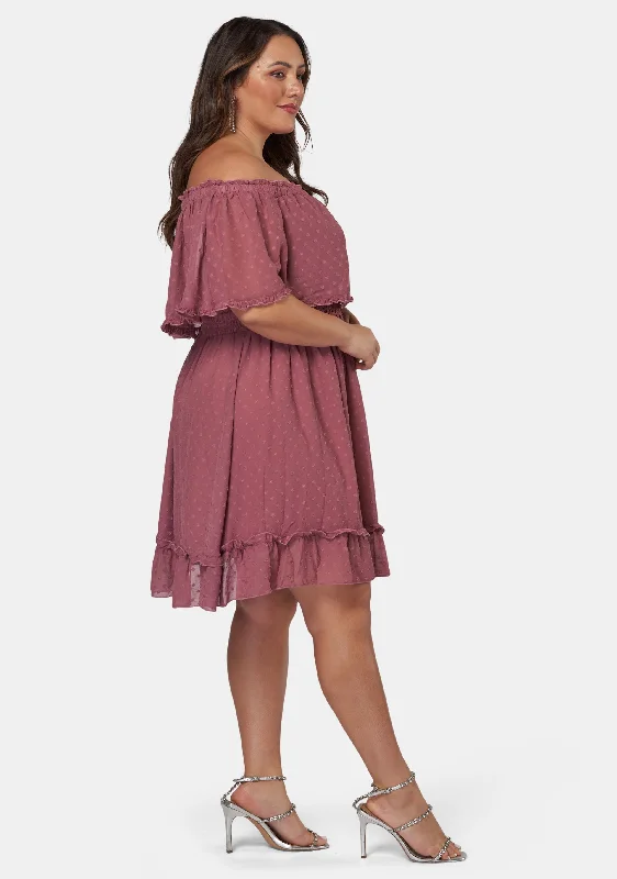 Midnight Madness Sensual Off Shoulder Midi Dress