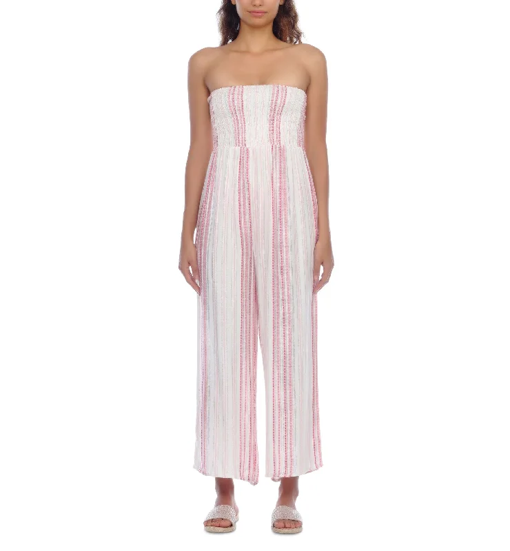 The Best Prices Smocked-Top Jumpsuit Cover-Up