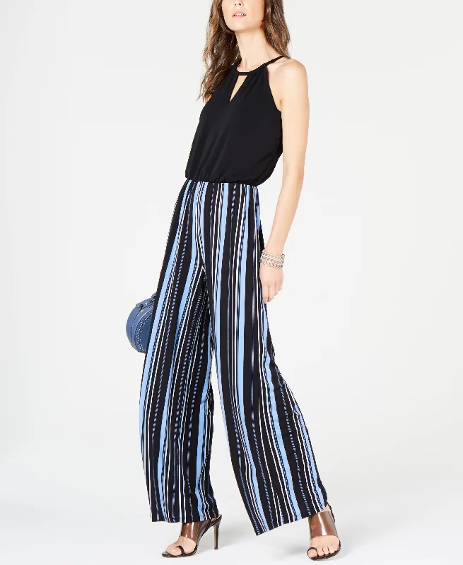 Deep Discounts Striped Wide Leg Jumpsuit