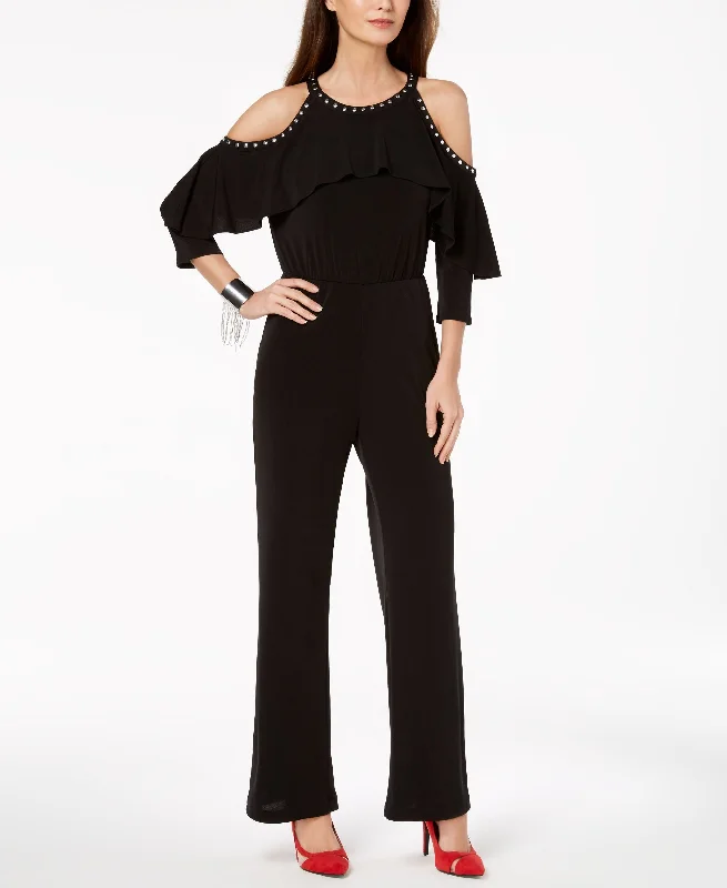 Exclusive Preview Thalia Sodi Cold Shoulder Jumpsuit