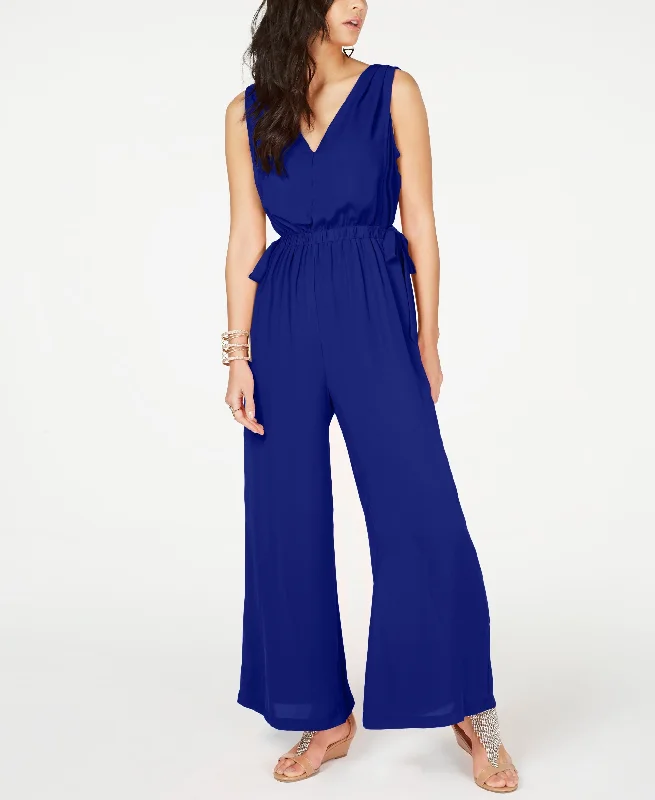 Epic Deals Thalia Sodi Tie Waist V Neck Jumpsuit