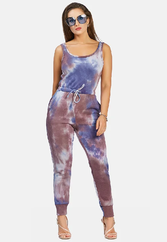 Season Finale Sale Tie Dye Casual Loungewear Jumpsuit