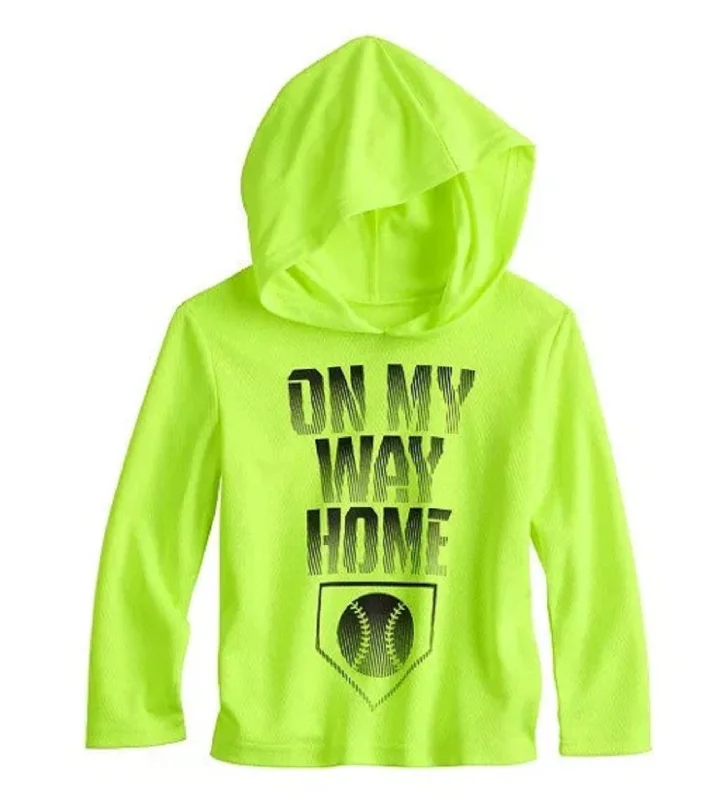 Act Fast Toddler Boy Jumping Beans® Active Hooded Sportsball Long Sleeve Graphic Tee