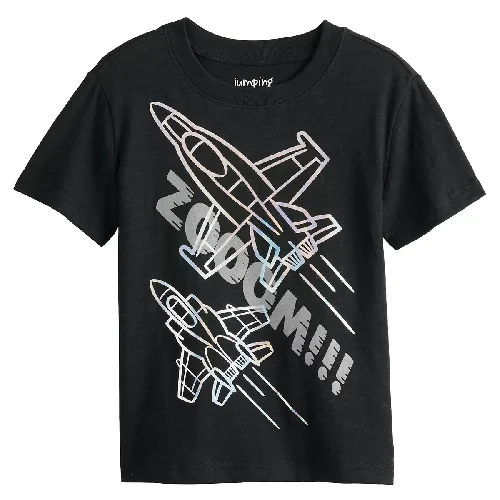 Value Deals Toddler Boy Jumping Beans® Black Jet Zoom Graphic Tee