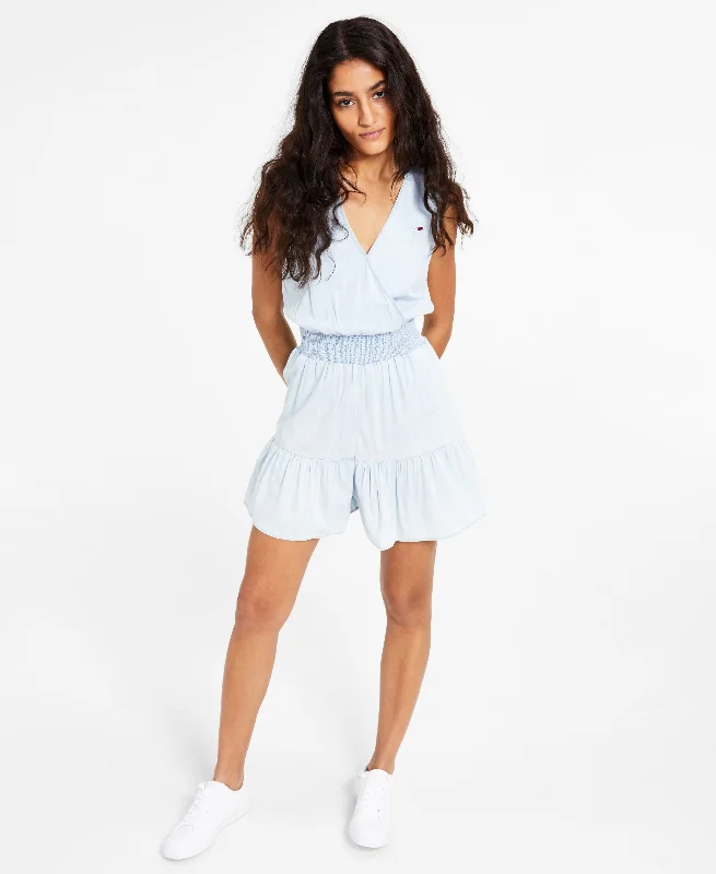 Overstock Sale Tommy Jeans Womens Smocked Waist Romper